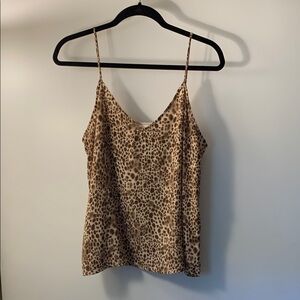 A New Day Tan and Brown Animal Print Camisole Sleeveless Top